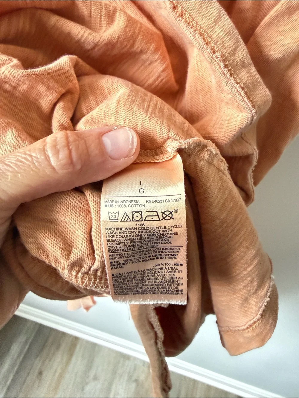 Old Navy Babydoll Dress Cottagecore Ruffles Cotton Peach Orange Boho Size L - Picture 5 of 8